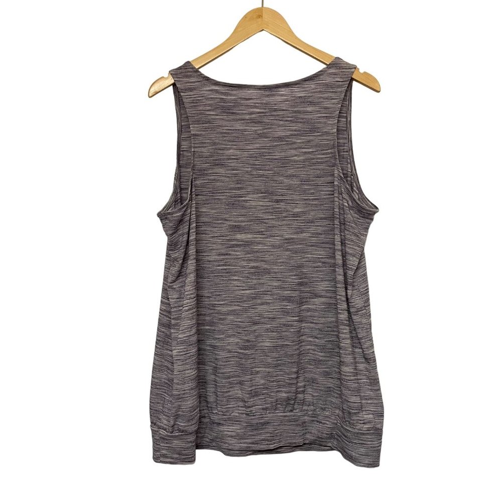Torrid Womens Size 2 2X 18/20 Active Tank Space Dye Purple Scoopneck Activewear - Picture 2 of 9